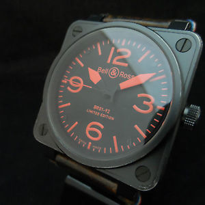 BELL & ROSS BR01-92 LIMITED EDITION RED - AIRCRAFT PILOT 46MM WATCH - RARE!!