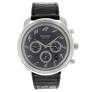 AUCTION Hermes AR4.910 Arceau Chronograph Stainless Steel Automatic Men's Watch