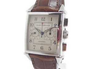 GIRARD-PERREGAUX 2599 SS/Leather Men’s Wrist Watches Vintage 1945 Chron.. Y20...