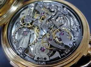 Golay Fils & Stahl Geneve 18k Gold 5 min repeater pocket watch Switzerland 1900s