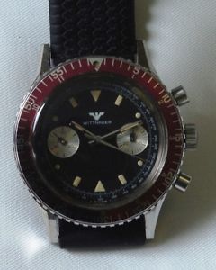 Wittnauer Pre-Professional Chronograph Watch - Red Bezel Valjoux 7733 Ref 14A
