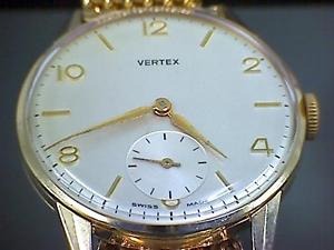 Gents 9ct Gold Vertex Watch