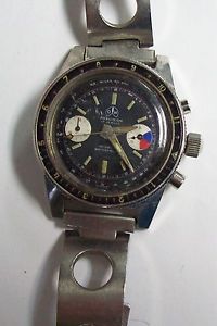 Vintage Ollech & Wajs O&W Astro-Chrono 66 Ft Divers Chronograph Watch