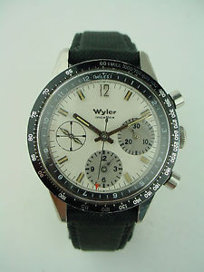 Wyler Incaflex Chronograph Vintage 1960s Watch Valjoux 72 Movement - Nice