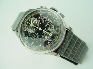 Gallet MultiChron Regulator Chronograph Gilt Dial Vintage 1930s Wrist Watch-Rare