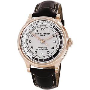 Baume-et-Mercier Capeland Women's 44mm Automatic Brown Leather Date Watch 10107