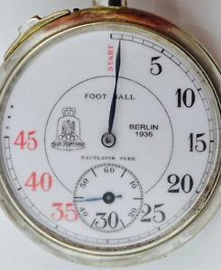 The most important 1936 Olympic Games Football Referee's pocket watch/stop watch