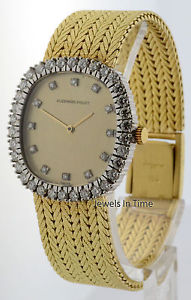 Audemars Piguet Vintage 18k Gold Diamond Bezel & Dial Womens Windup Watch