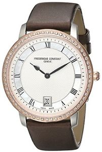 Frederique Constant Women's FC220M4SD32 Slim Line Stainless Steel Watch With