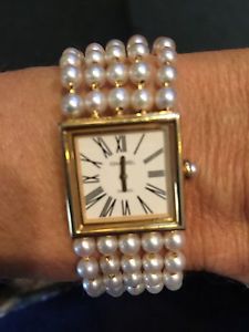 Authentic Chanel Gold And Pearl Mademoiselle Watch