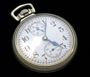 M64 Elgin FATHER TIME 16s 21j Antique Railroad GF Pocket Watch w/ WIND INDICATOR
