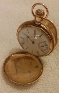 Mint Antique 14K Gold 8S Hunter Case Waltham Pocket Watch 1884-1885 Serviced