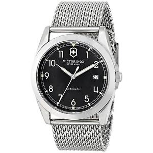 VICTORINOX WOMEN'S 40MM STEEL BRACELET & CASE AUTOMATIC GREY DIAL WATCH 241587