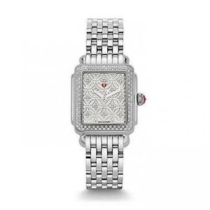 MICHELE WOMEN'S STEEL BRACELET & CASE QUARTZ MOP DIAL WATCH MW03S01H7046