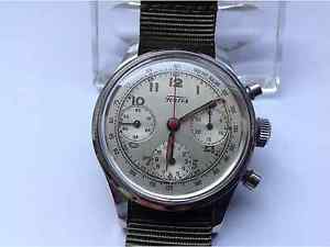 '40s Swiss Rare Military FORTIS Valjoux 72 Manual Chronograph 37mm Man's Watch