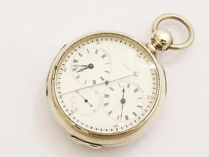 Captains Pocket watch with center second stop lever and 1/4 jump seconds.No 143