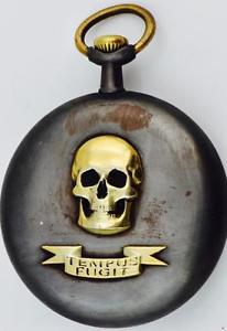 The most unusual antique Bonheur Doctors Skull Memento Mori pocket watch c1900