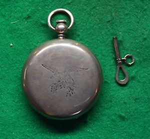 Running Waltham KW Civil War Pocket Watch C1863. C E Hale Silver Hunter Case
