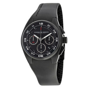 Porche Dashboard Chronograph Automatic Black Silicone Mens Watch 6620.13.46.1238
