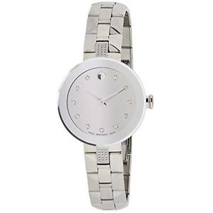 MOVADO WOMEN'S 28MM STEEL BRACELET & CASE S. SAPPHIRE QUARTZ WATCH 0606815