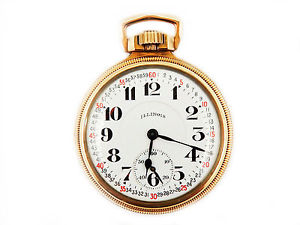Mega Rare Antique 16s Railroad 21J Illinois Bunn Special Gold Pocket Watch Mint