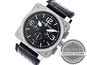 BELL & ROSS BR 01-94 AUTOMATIC CHRONOGRAPH DIAMOND CASE & BEZEL BR01-94-S