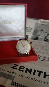 ZENITH Grand Taille 38 mm ORO 18 KT ref. 216307 OROLOGIO VINTAGE PARI AL NUOVO