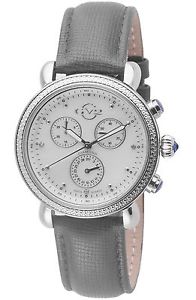 GV2 by Gevril Women's Marsala Watch 9810 Chronograph Luminous Grey Leather
