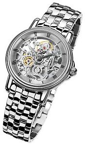epos Emotion Sapphire Crystal Self Winding Skeleton Swiss Watch Silver 3336 auto