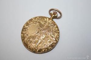 RE161 POCKET WATCH NATIONAL WATCH HALF CRONOMETER. 18K GOLD. EARLY 20th CENTURY