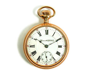 Mega Rare Antique Railroad 18s 21J Rockford King Edward Gold Pocket Watch Mint