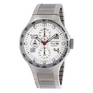 Porsche Design Flat Six Chronograph White Dial Mens Watch 634041630251