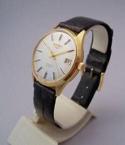 LONGINES CONQUEST AUTOMATICO IN ORO 18 KT VINTAGE '70 SELFWIND GOLD WRIST WATCH