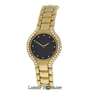 Authentic Mint Ladies Ebel Beluga 866969 18K Yellow Gold Diamond Quartz Watch