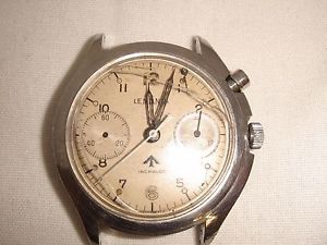 A Lemania Vintage Military Chronograph Steel Watch in Need of Restoration