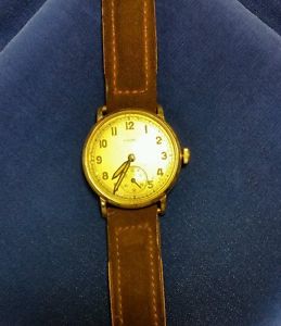 Vintage 14k Chase pilots watch 1940s rare and unique 17j