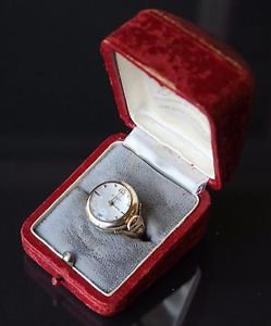 Vintage Le Couture 14k yellow gold ring watch ~ Size 6.5 ~ Working Condition