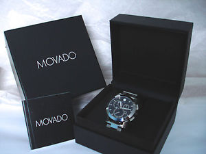 MOVADO Vizio Carbon Fiber Dial Chronograph Stainless Steel Men's Watch