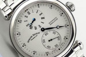 Armand Nicolet Tramelan Arc Royal Regulator Watch 9427A-AG-M9420