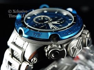 Invicta Men Subaqua Noma V 50mm Swiss Automatic SW500 Chrono Blue IP DL SS Watch
