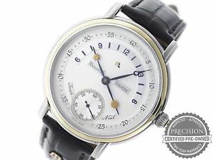 MAURICE LACROIX MASTERPIECE JOUR ET NUIT 18K GOLD BEZEL SILVER MP6218-YS101-190