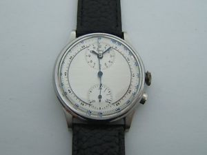 CHRONOGRAPHE REGULATEUR SANZ A HEURE EXCENTREE VENUS 140 EN ACIER DE 1930 CP5