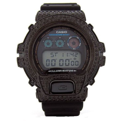 Casio G-Shock Custom 4.50 ct Black Diamond 466 pcs Mens Watch