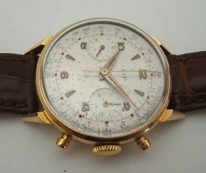 CHRONOGRAPHE LIP EN OR 18K MOUVEMENT A REMONTAGE MANUEL DE 1960