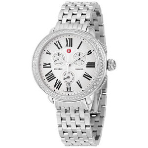 Michele Serein Silver Dial Chronograph Stainless Steel Ladies Watch MWW21A000001