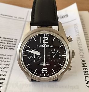 Bell & Ross BR 126 Vintage Original Black Watch, Full Kit, Extra Straps