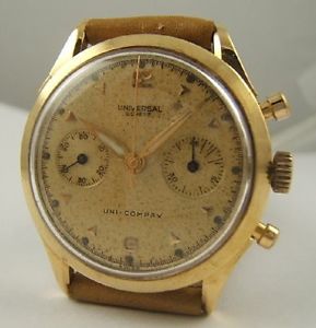 CHRONOGRAPHE UNIVERSAL UNI-COMPAX EN OR 18K DE 1960