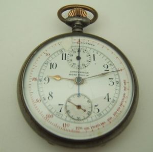 LEROY ET FILS GOUSSET CHRONOGRAPHE A REMONTAGE MANUEL DE 1920