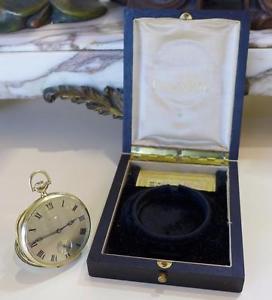 E. HOWARD WATCH CO BOSTON 14KT (585) YELLOW GOLD OPEN FACE POCKET WATCH W/ BOX