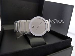 NEW Movado Sapphire Mirror Museum Dial Swiss Quartz Men's Watch 0606093
